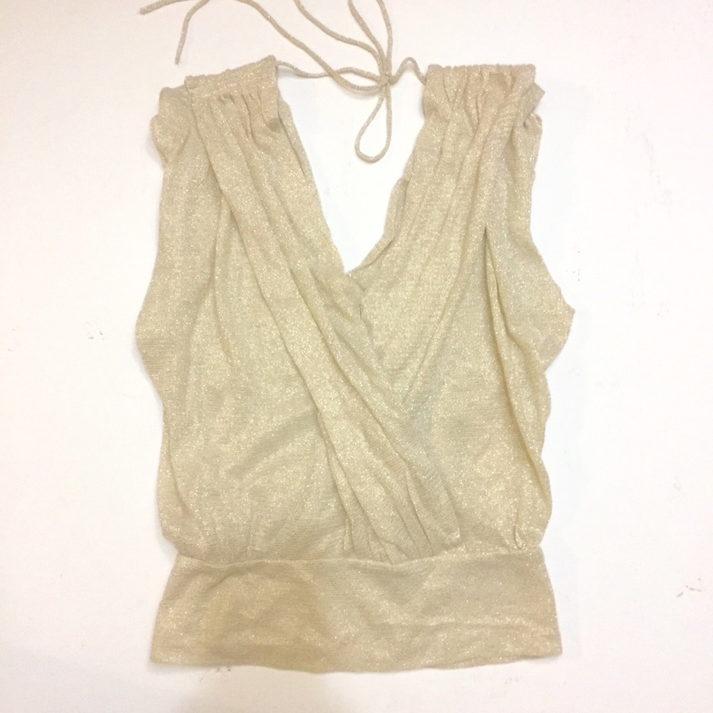 🌹HP🌹Alice+Olivia Metallic Smocked Sleeveless Party Top - Picture 4 of 9